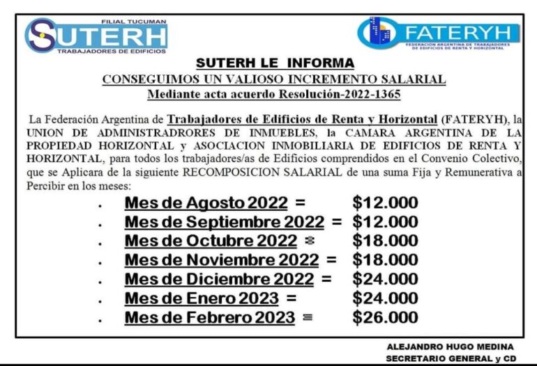 INCREMENTO SALARIAL 2022